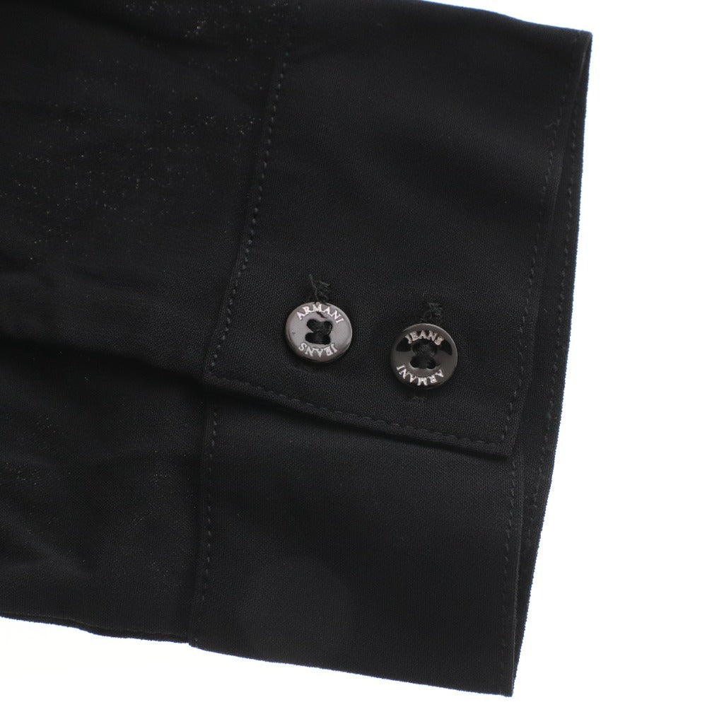 ■ アルマーニ ジーンズ RMANI JEANS ワンピース カシュクール 異素材 レディース XXS ブラック