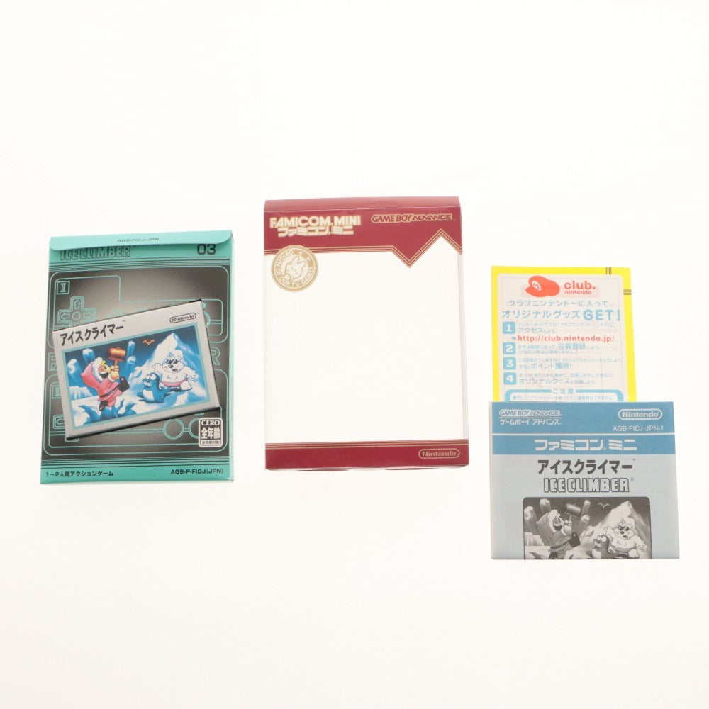 ■ 任天堂 GBA ファミコンミニ 03 アイスクライマー ゲームボーイアドバンスソフト Nintendo 2004年発売 箱付き 未使用