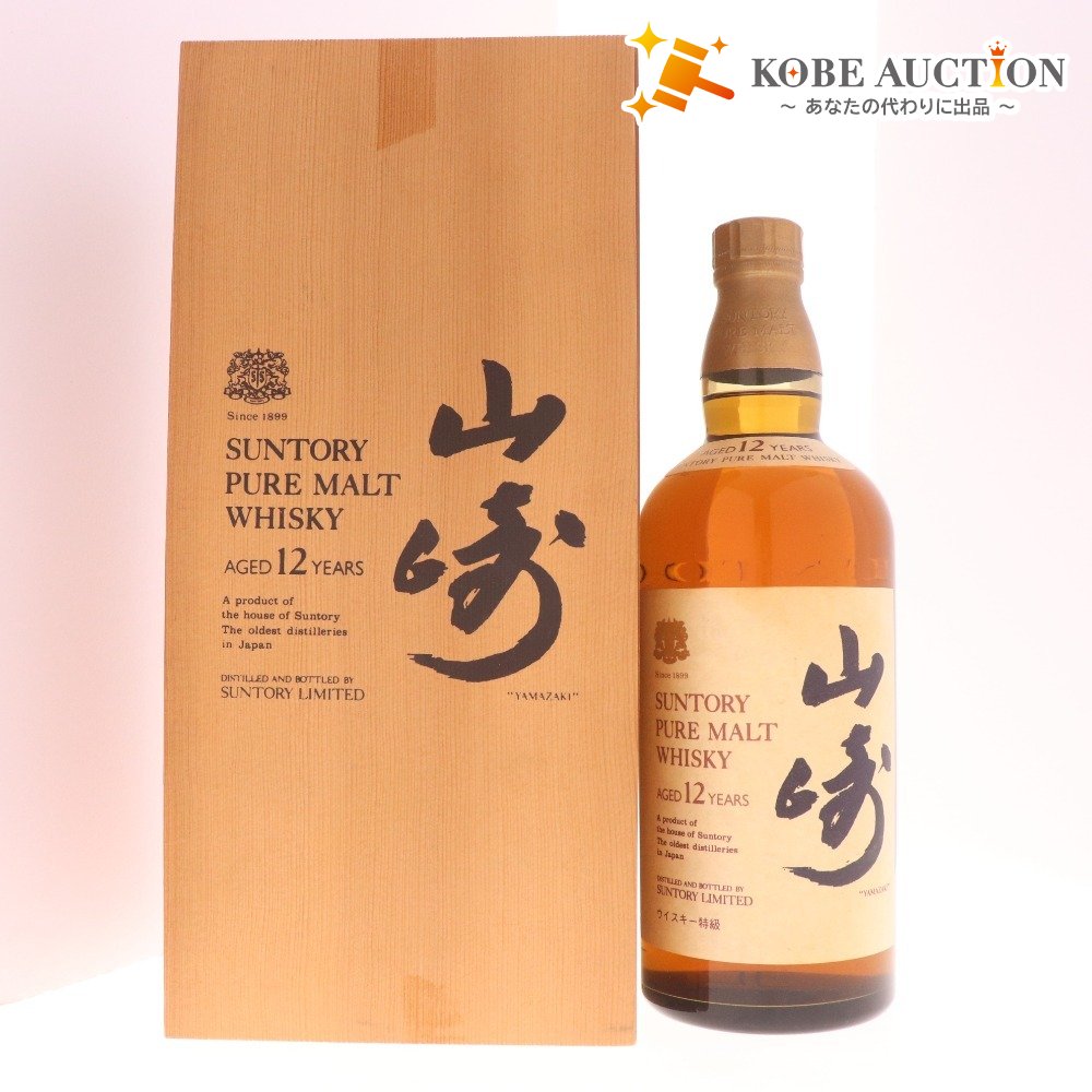 ■未開栓 サントリー 山崎12年 響マーク ウイスキー 760ml 43％ ○ 酒 サントリー 山崎 12年 響マーク ピュアモルト ウイスキー 760ml