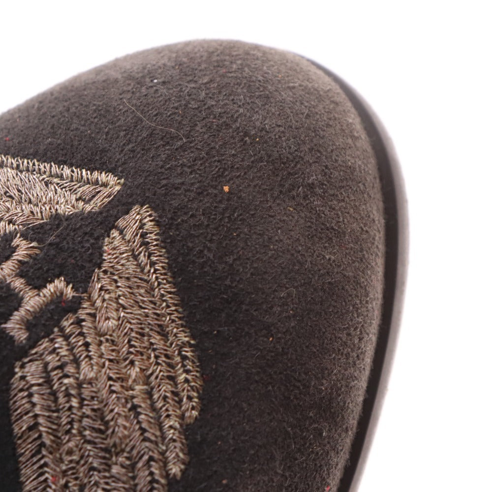 ■ Hermes Louboutin Shoes 2-piece set bulk sale Studs Pumps Flat shoes Suede Women's 35 1/2 36 Black