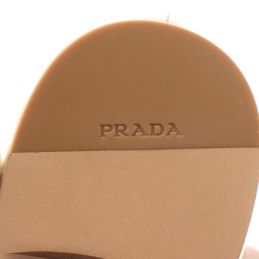 ■ プラダ パンプス 靴 ラインストーン入り レディース 35 1/2 22? シャンパンゴールド 箱付き 未使用