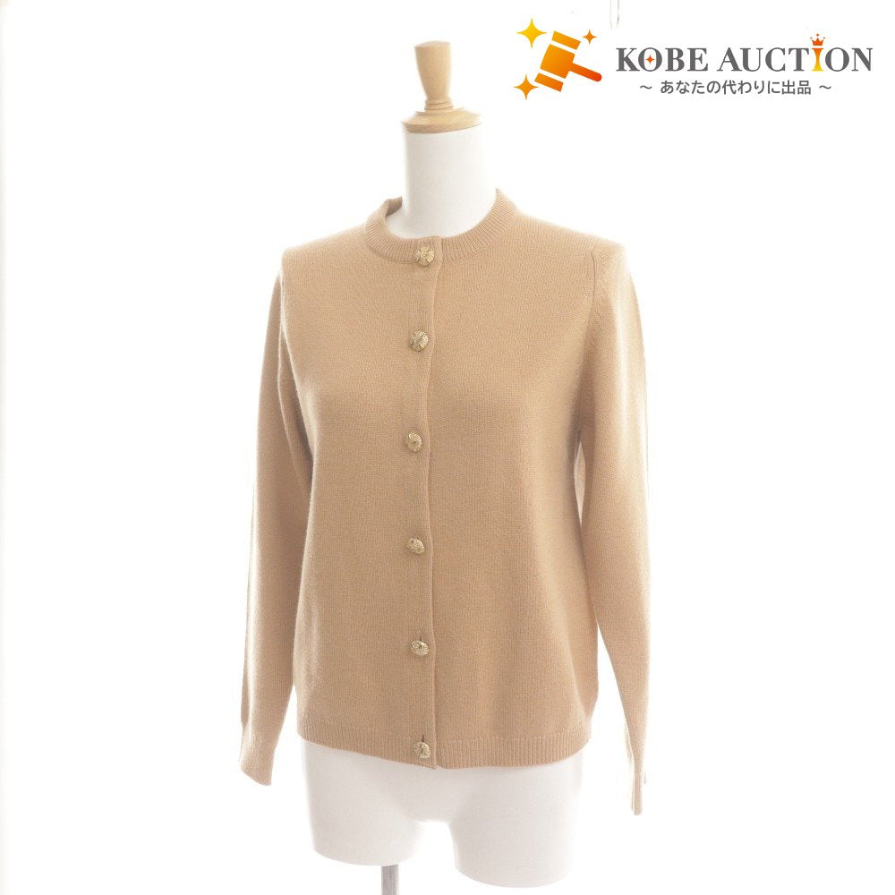 バランタイン 5 カシミヤ100% カーディガン キャメル スコットランド製