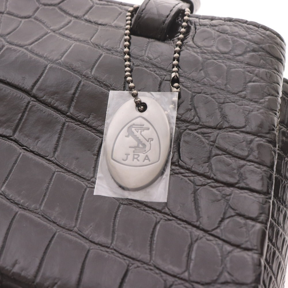 ■ Crystal Reptiles Leather Jewels Shoulder Bag, Crocodile and Python, 2-Way, Women's, Black, Accessories Included, Unused