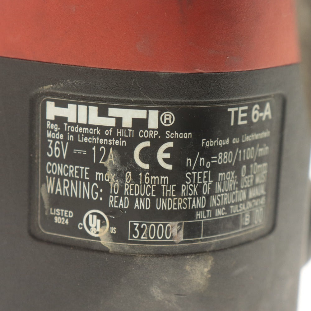 ■ HILTI Hammer Drill TE6-A Cordless Power Tool with Accessories, Working Condition