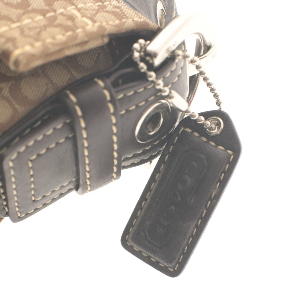 ■ COACH コーチ ショルダーバッグ ハンドバッグ 鞄 ソーホーミニシグネチャー 3628 シルバー金具 レディース ベージュ系 ブラウン系