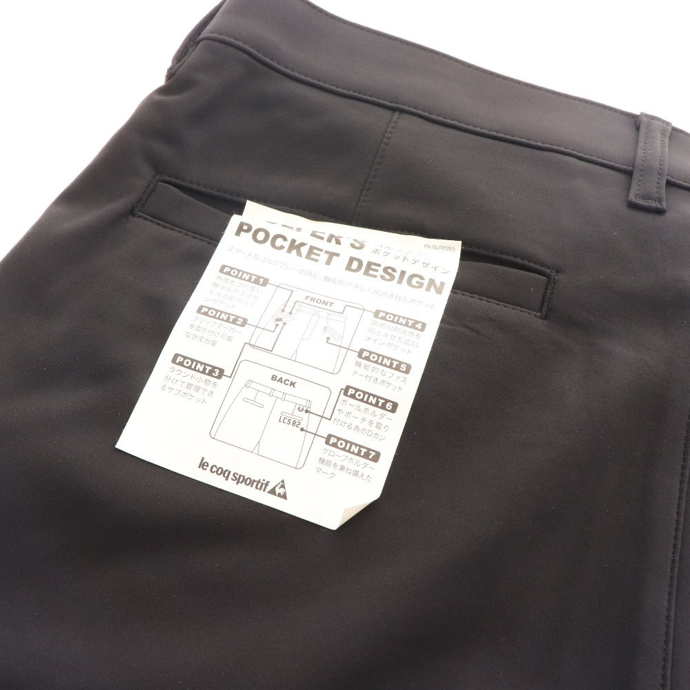 ■ ルコックスポルティフ スラックス パンツ ボトムス ゴルフ ストレッチ ナイロン100％ メンズ 85 ブラック タグ付き 未使用