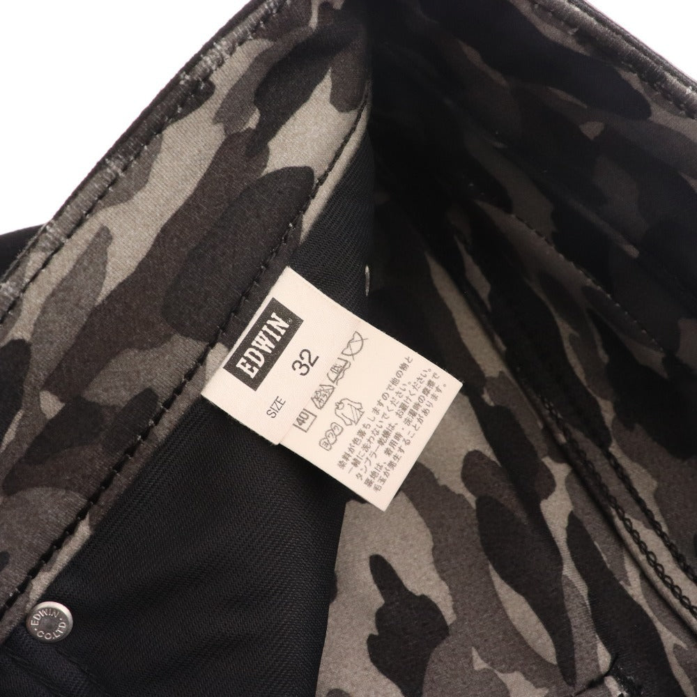 ■ エドウィン ジーンズ パンツ ボトムス レギュラーテーパード ワイルドファイア メンズ 32 ブラック タグ付き 未使用