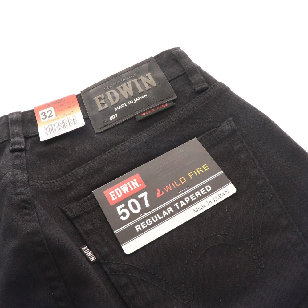 ■ エドウィン ジーンズ パンツ ボトムス レギュラーテーパード ワイルドファイア メンズ 32 ブラック タグ付き 未使用