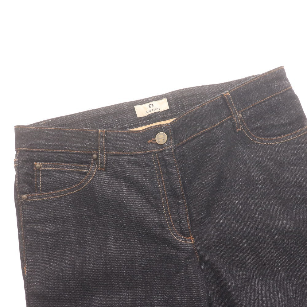 ■ アイグナー ジーンズ デニムパンツ パンツ ボトムス ブーツカット レディース ITA44 ブラック系