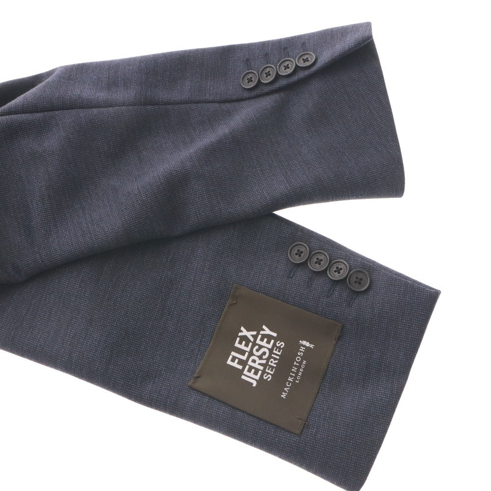■ MACKINTOSH マッキントッシュ テーラードジャケット アウター フレックスジャージー ピンドット メンズ 40 ネイビー タグ付き 未使用