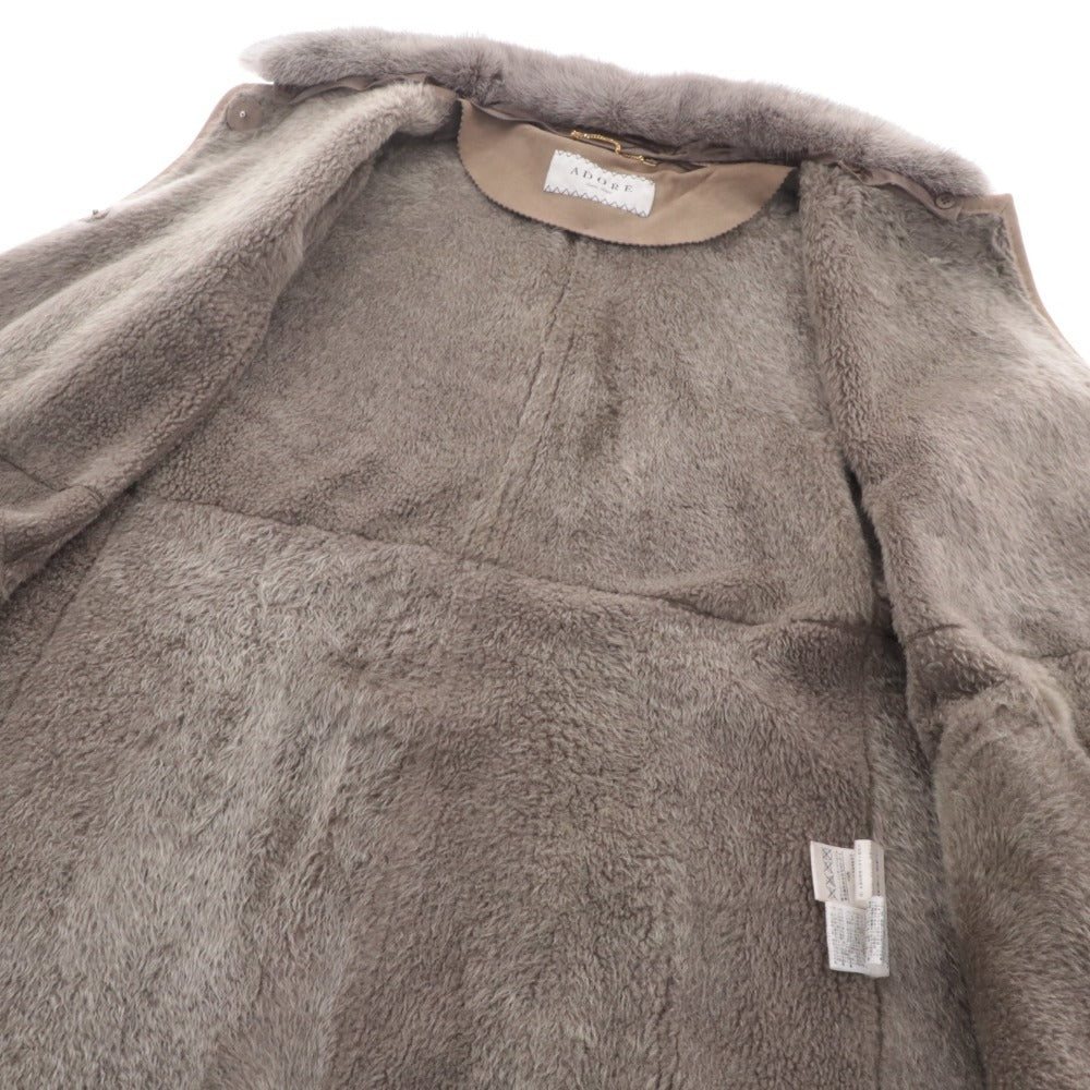 ■ ADORE Shearling coat, long coat, outerwear, mink, sheepskin, women's, size 38, beige