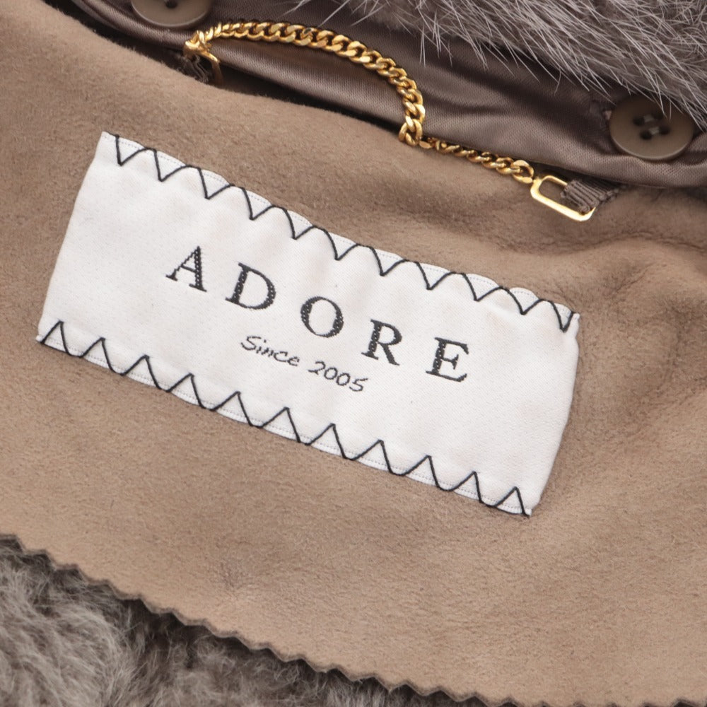 ■ ADORE Shearling coat, long coat, outerwear, mink, sheepskin, women's, size 38, beige