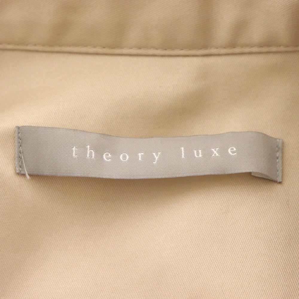 ■ セオリーリュクス トレンチコート アウター 比翼ボタン レディース 38 ベージュ