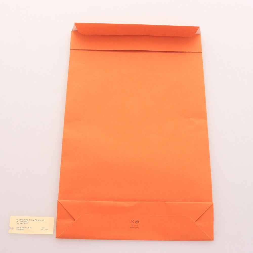 ■ HERMES Large Striped Cashmere Blend Scarf for Men and Women, Light Blue, Includes Bag