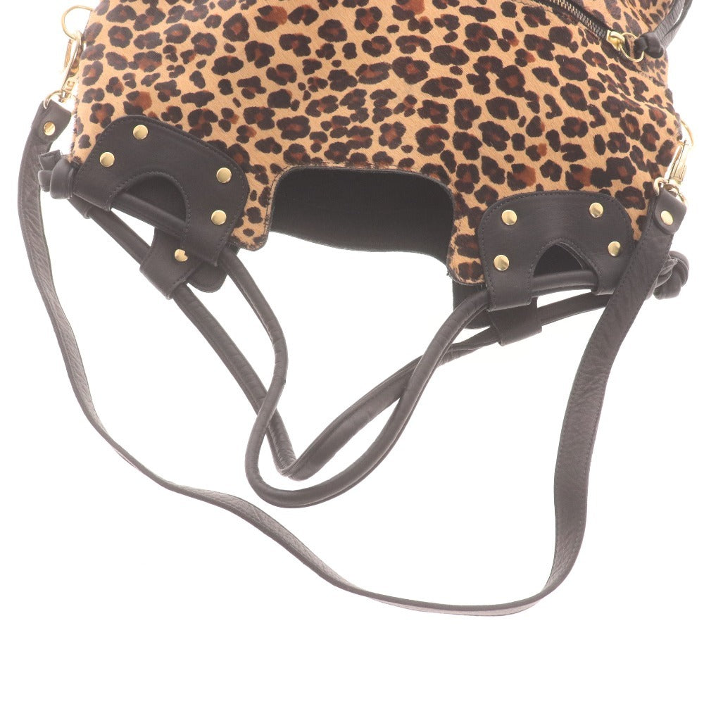 ■ Pietra Alessandra ピエトラアレッサンドラ ショルダー トートバッグ 鞄 2way ヒョウ柄 レディース ベージュ系