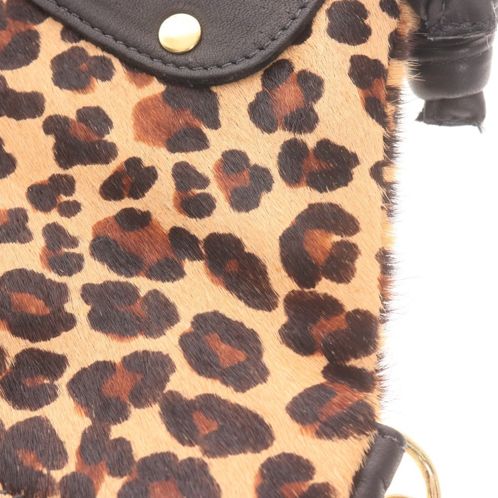 ■ Pietra Alessandra ピエトラアレッサンドラ ショルダー トートバッグ 鞄 2way ヒョウ柄 レディース ベージュ系