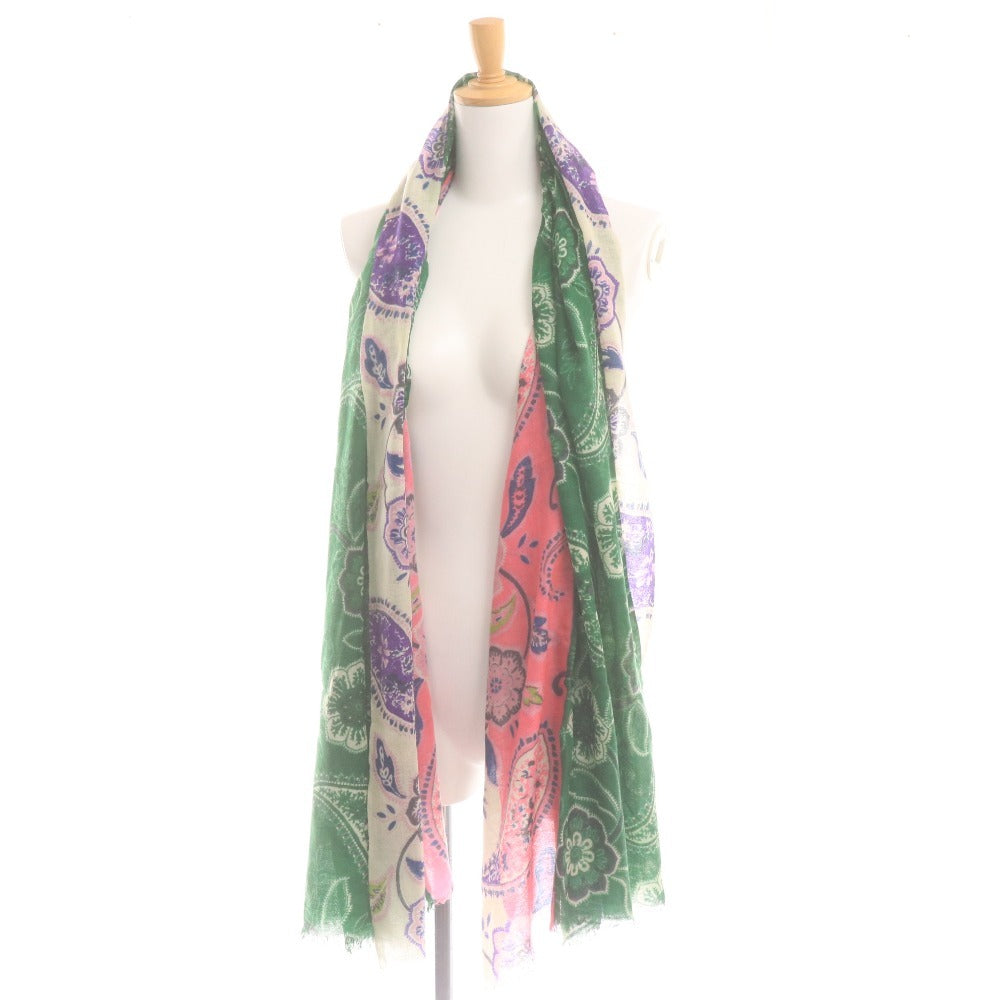 ■ EPICE Large Floral Print Scarf for Men and Women, Multicolor, Green, Ivory, Pink, Tags Included, Unused