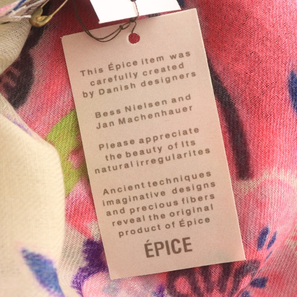 ■ EPICE Large Floral Print Scarf for Men and Women, Multicolor, Green, Ivory, Pink, Tags Included, Unused
