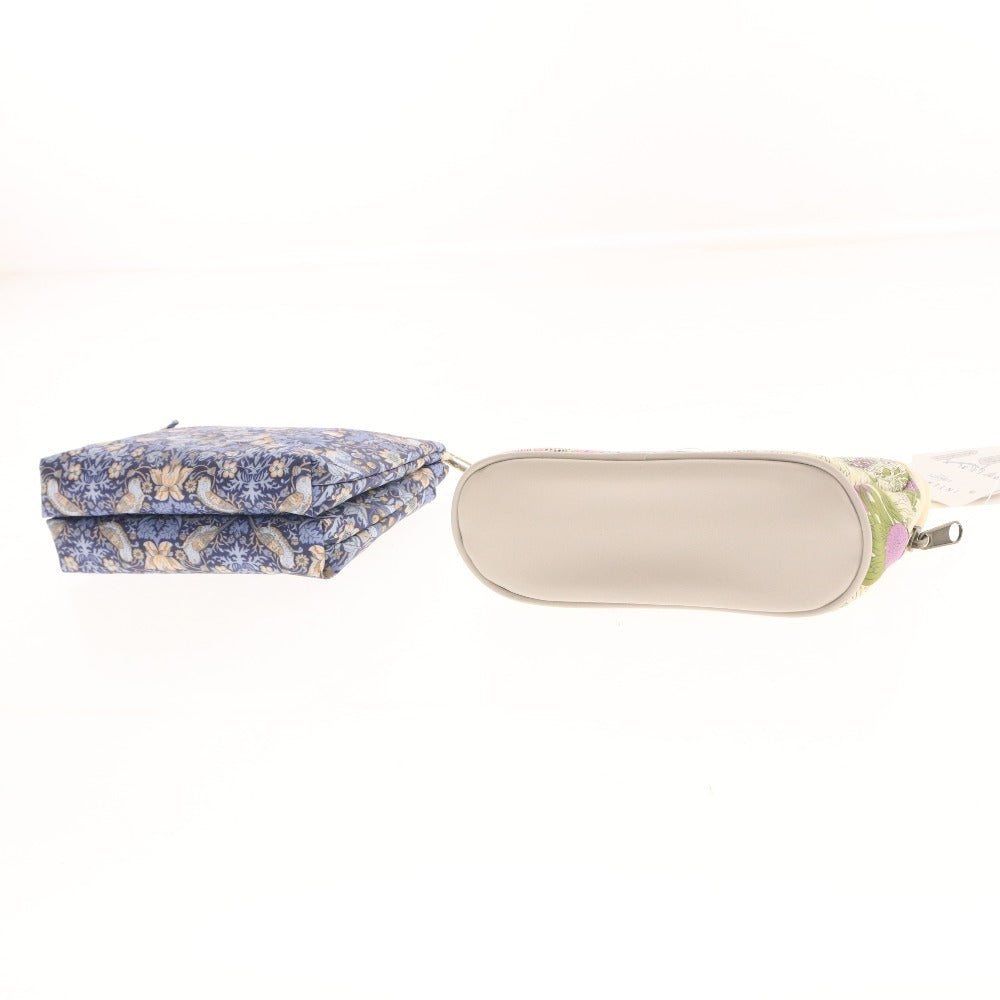 ■ INTERMODE AfternoonTea Pouch Set of 2, Zippered, Small Item Storage, Cosmetic Pouch, Makeup Tool, Women's, Blue/Green, Tags Included, Unused