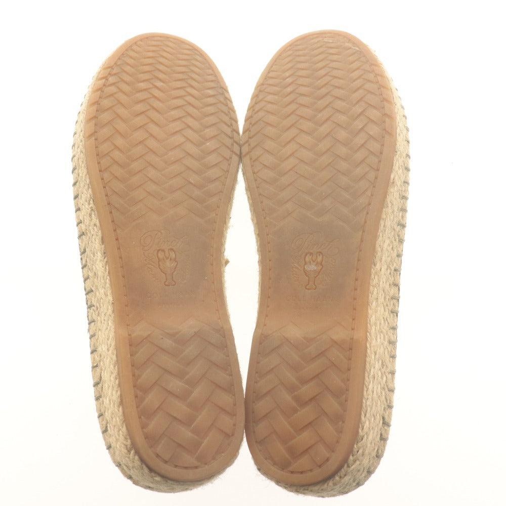 ■ コールハーン COLE HAAN クラウドフィール エスパドリーユ 靴 サンダル パイソン柄 レディース 6 1/2B(23.5相当）ブラック ベージュ系