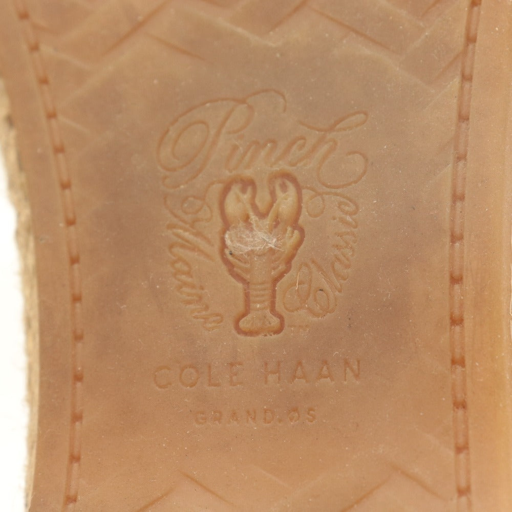 ■ コールハーン COLE HAAN クラウドフィール エスパドリーユ 靴 サンダル パイソン柄 レディース 6 1/2B(23.5相当）ブラック ベージュ系