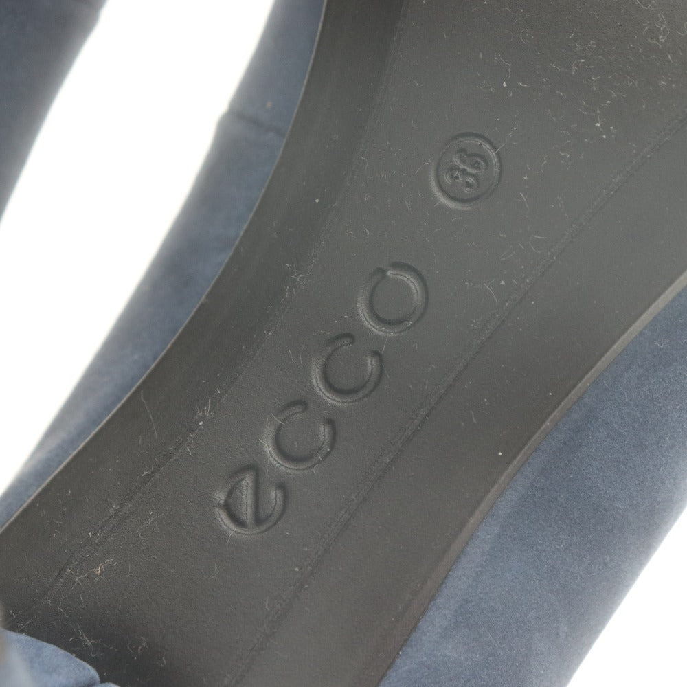 ■ エコー ECCO パンプス 靴 ポインテッドトゥ ヒール スエード レディース 36(23～23.5cm相当）グレーネイビー系