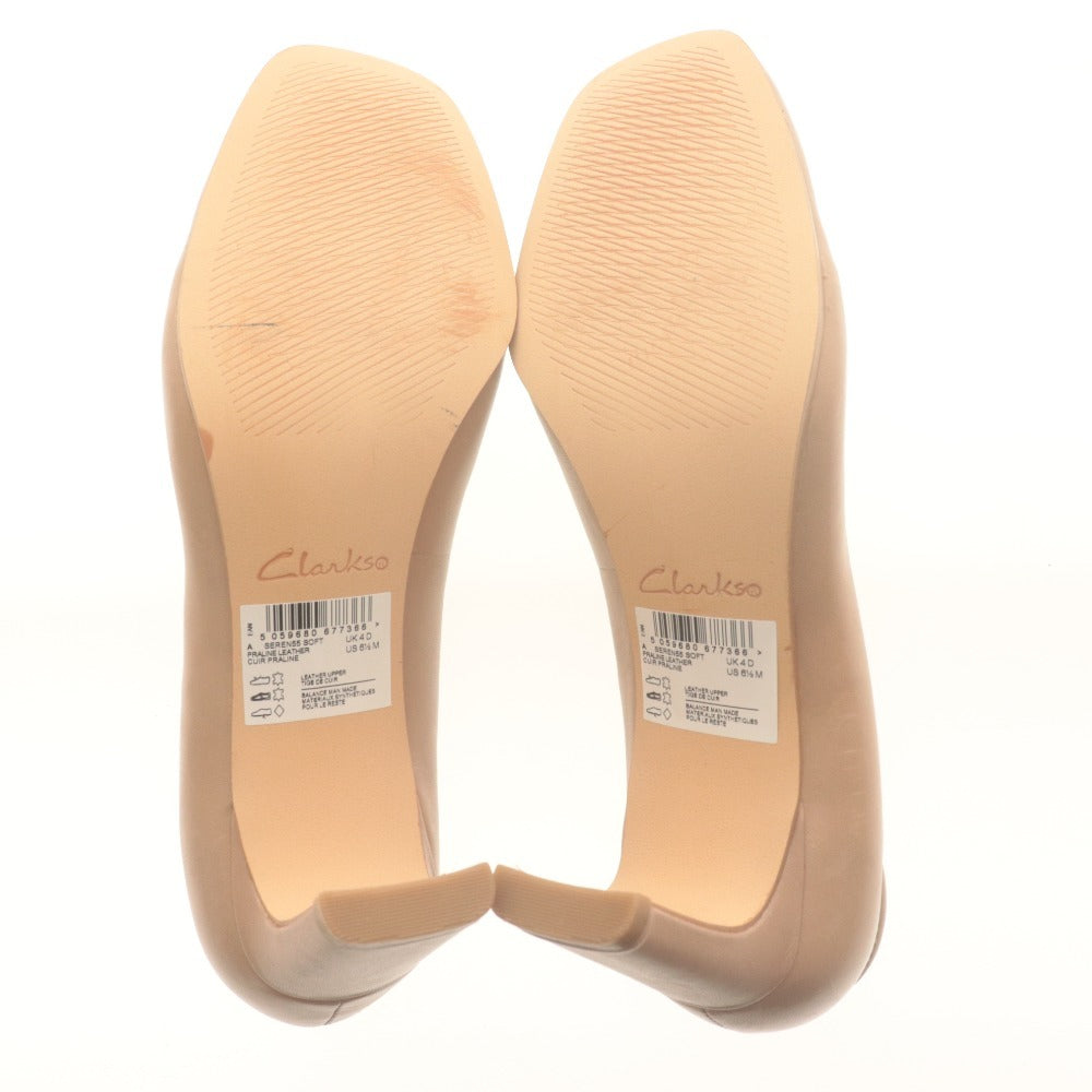 ■ クラークス Clarks パンプス 靴 チャンキーヒール スクエアトゥ レディース 23cm ベージュ 未使用