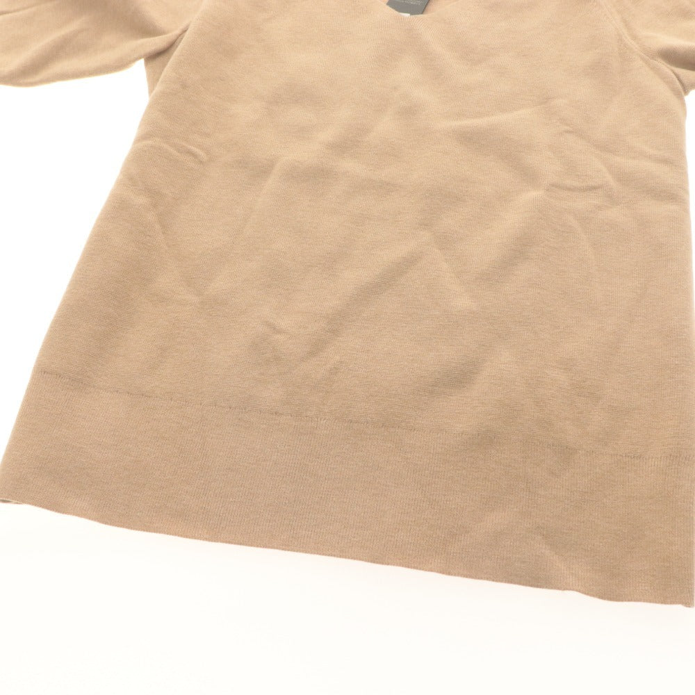 ■ バナナリパブリック BANANA REPUBLIC ニット 長袖 トップス Vネック セーリンセーター レディース M ベージュ 未使用 タグ付き