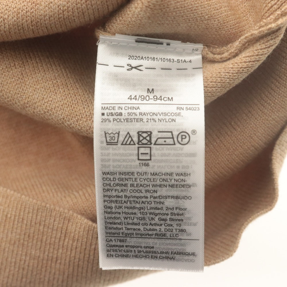 ■ バナナリパブリック BANANA REPUBLIC ニット 長袖 トップス Vネック セーリンセーター レディース M ベージュ 未使用 タグ付き