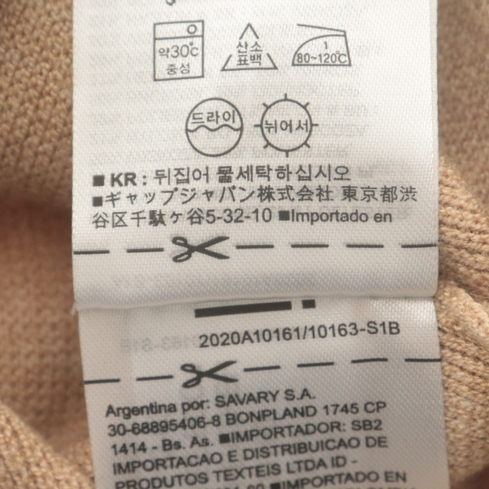 ■ バナナリパブリック BANANA REPUBLIC ニット 長袖 トップス Vネック セーリンセーター レディース M ベージュ 未使用 タグ付き