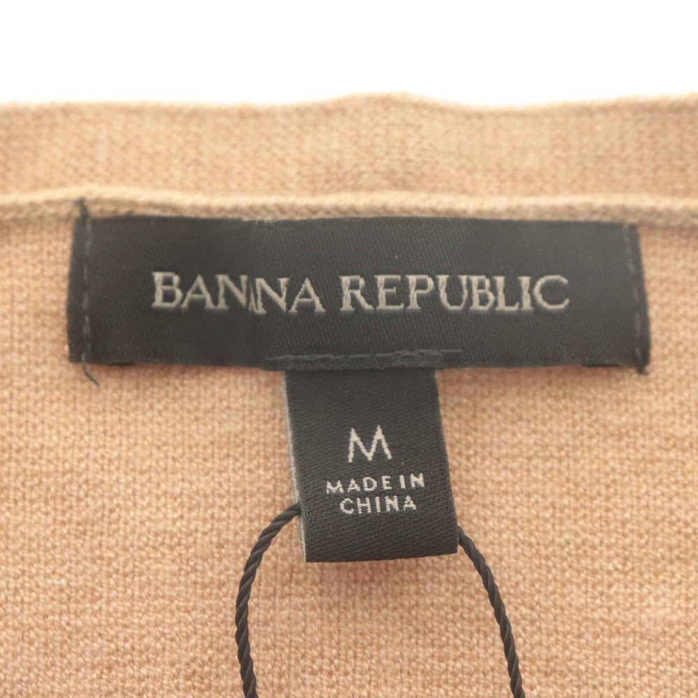 ■ バナナリパブリック BANANA REPUBLIC ニット 長袖 トップス Vネック セーリンセーター レディース M ベージュ 未使用 タグ付き
