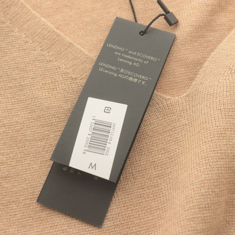 ■ バナナリパブリック BANANA REPUBLIC ニット 長袖 トップス Vネック セーリンセーター レディース M ベージュ 未使用 タグ付き