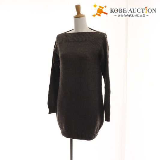 ■ Drawer Knit Sweater Long Sleeve Top Tunic Alpaca Wool Women's 1 Brown