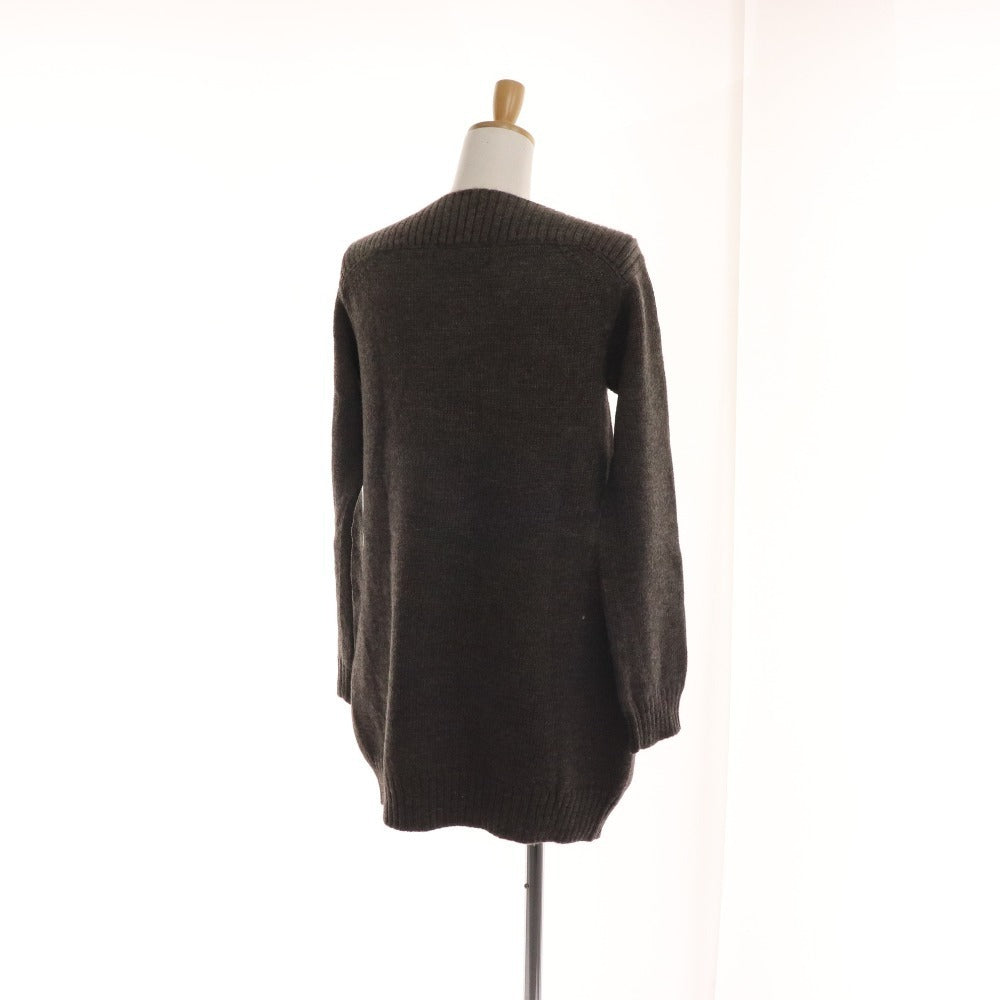 ■ Drawer Knit Sweater Long Sleeve Top Tunic Alpaca Wool Women's 1 Brown