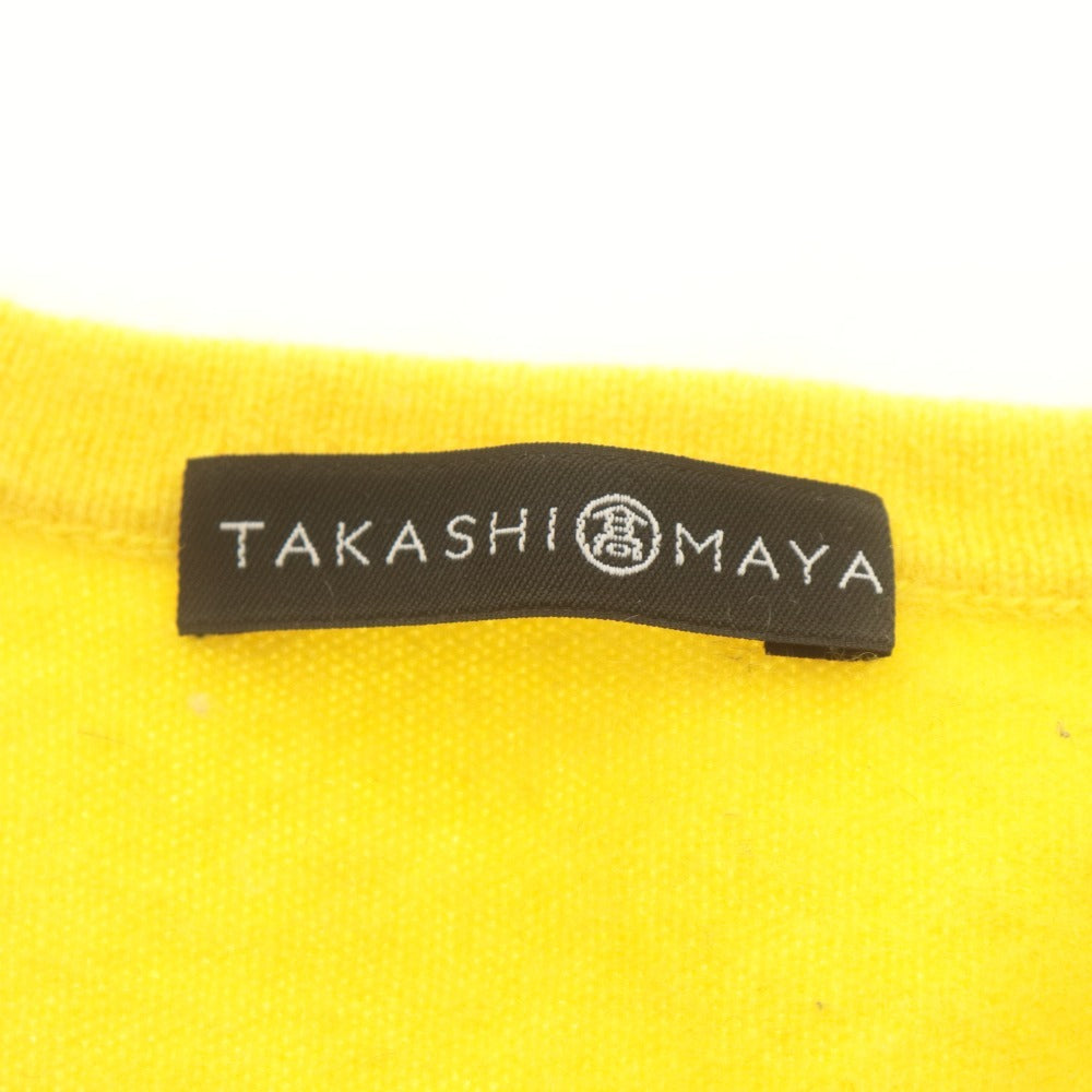 ■ TAKASHIMAYA 高島屋 タカシマヤ セーター 長袖 トップス ニット カシミヤ100% 無地 レディース S イエロー 美品