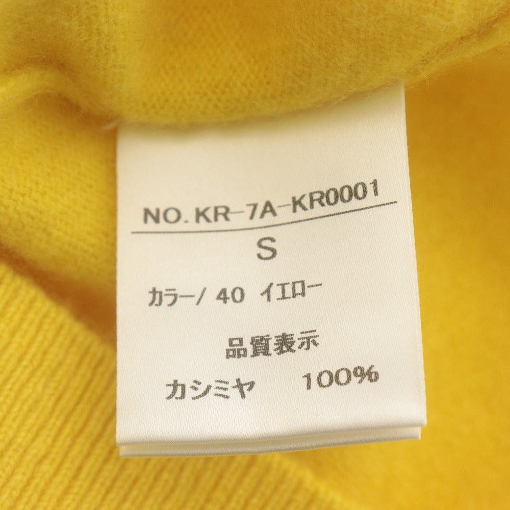 ■ TAKASHIMAYA 高島屋 タカシマヤ セーター 長袖 トップス ニット カシミヤ100% 無地 レディース S イエロー 美品