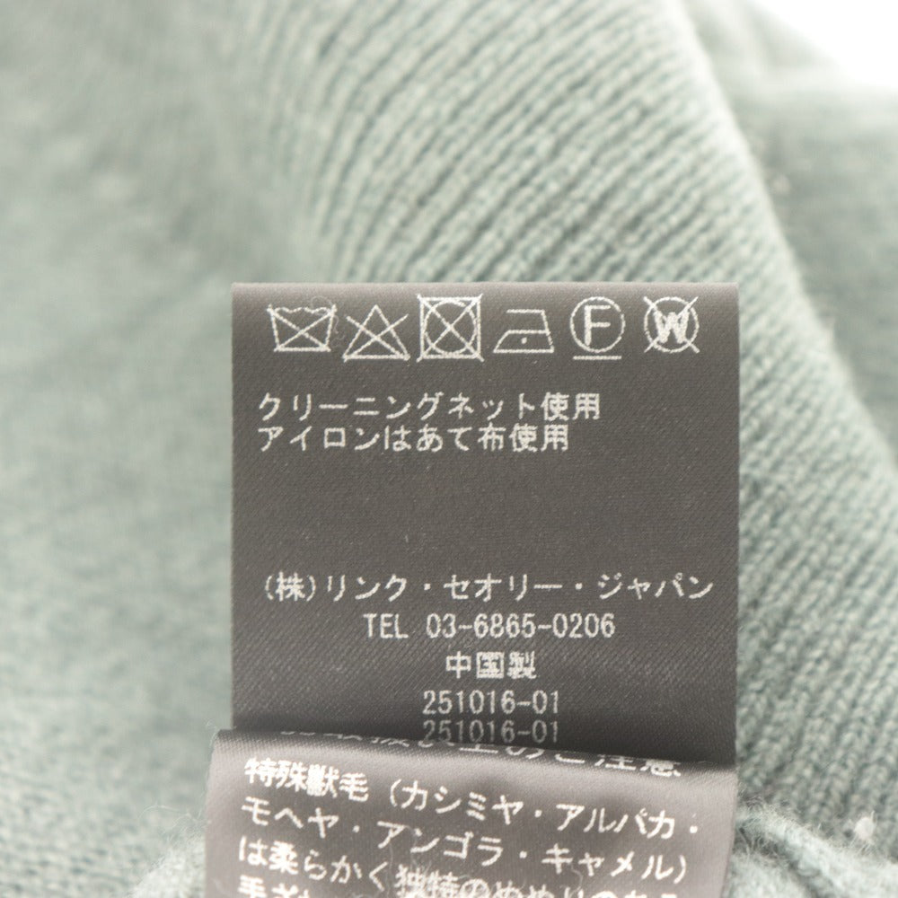 ■ Theory セオリー セーター 長袖 トップス ニット 無地 カシミヤ混 レディース S カーキグレー 美品