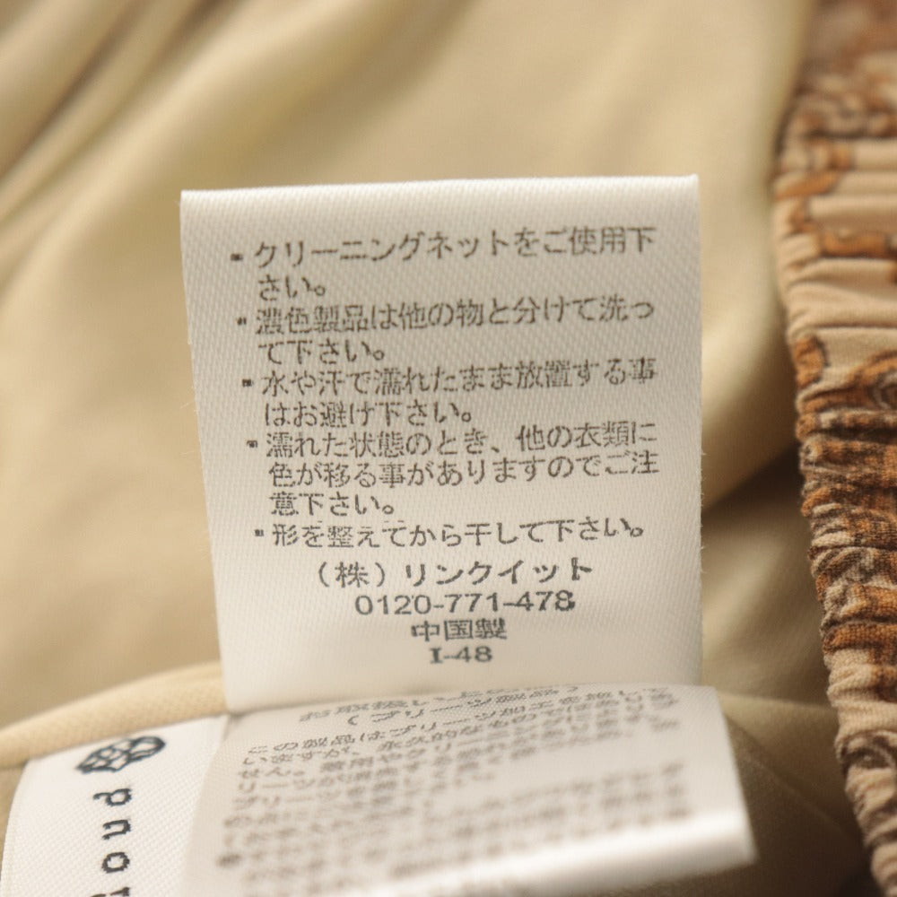 ■ Bou Jeloud ブージュルード プリーツスカート ロング ボトムス ペイズリー柄 レディース 38 (M相当) ブラウン系 ベージュ系