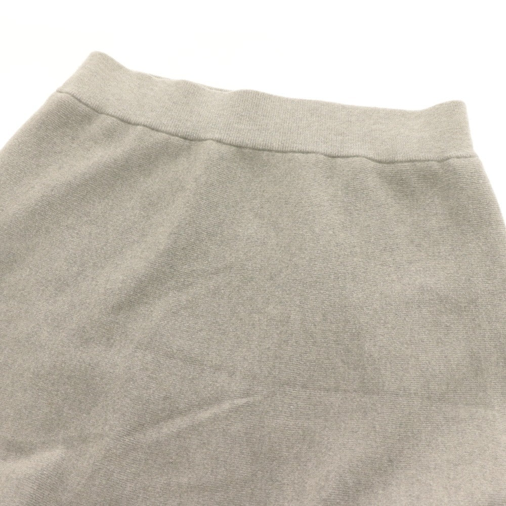 ■ ebure エブール ニットスカート ロング ボトムス カシミヤ混 レディース (実寸L相当) ライトグレー