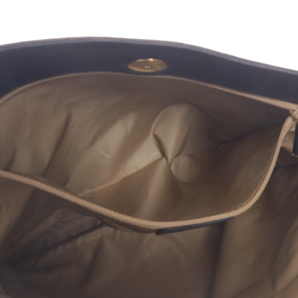 ■ Bulgari Shoulder Bag Collezione Bag Gold Metal Fittings Logo Men's Black