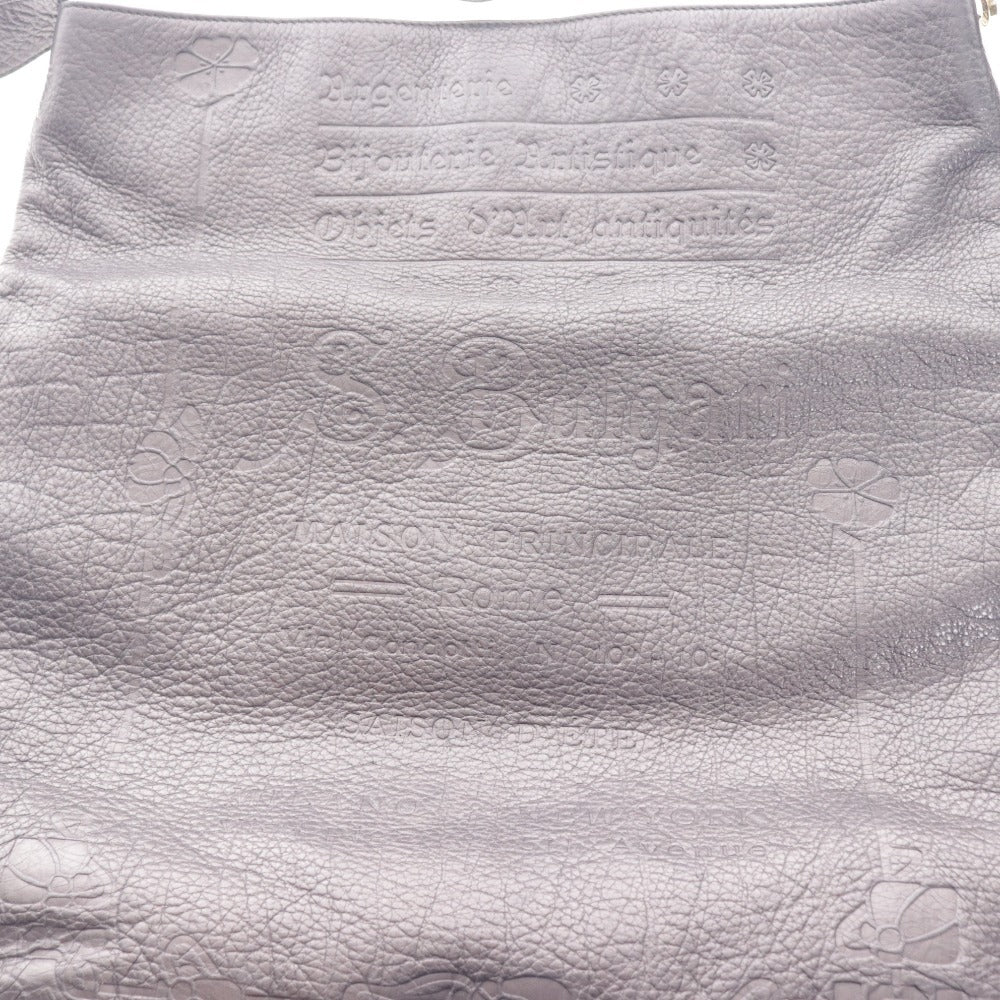 ■ Bulgari Shoulder Bag Collezione Bag Gold Metal Fittings Logo Men's Black