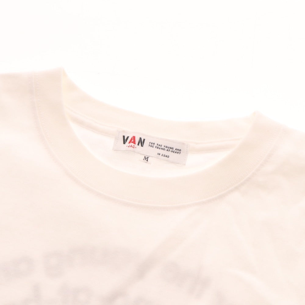 ■ ヴァンヂャケット Tシャツ 半袖 トップス ミニクーパー バックプリント メンズ M ホワイト