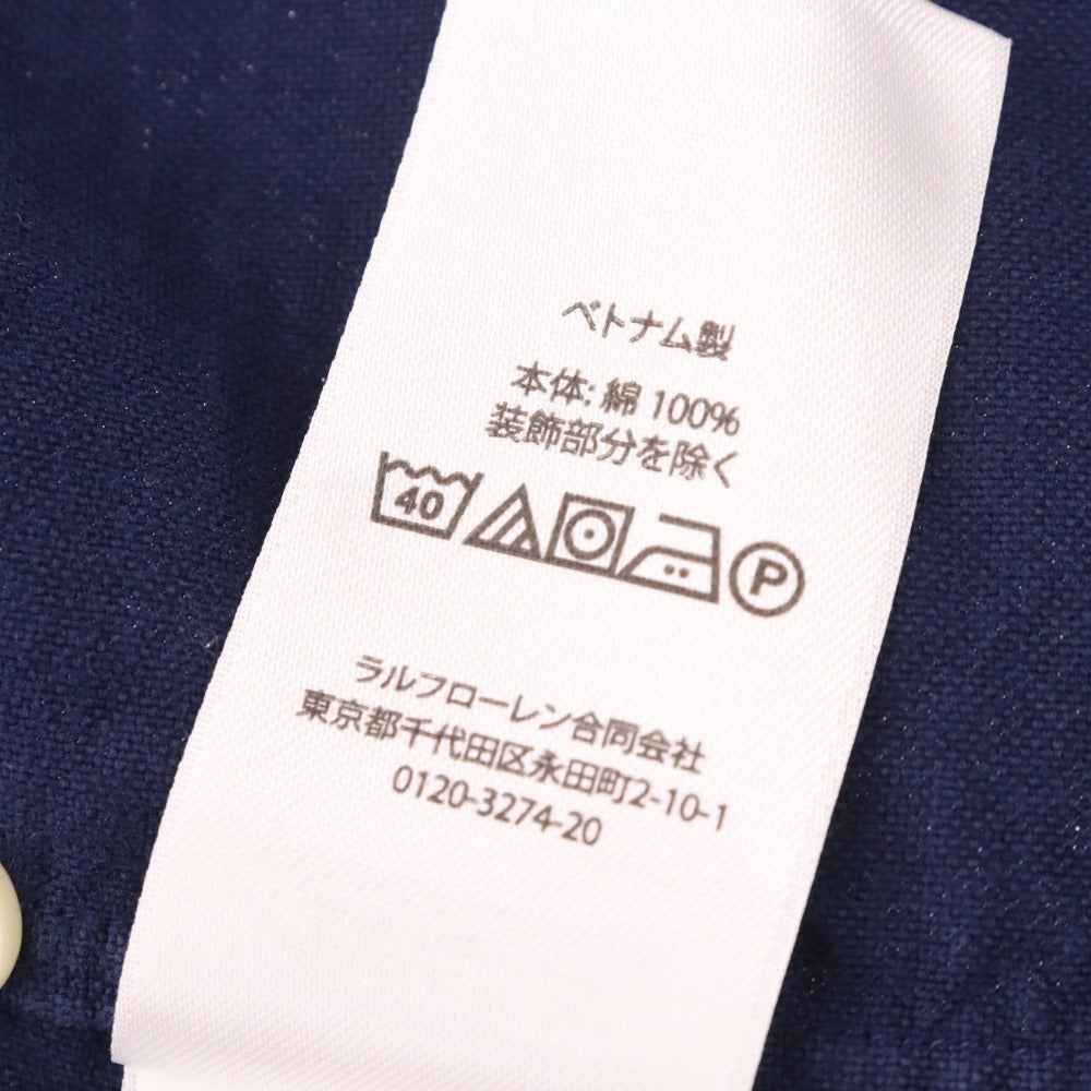 ■ ポロ ラルフローレン クラシックフィット シャツ 半袖 トップス ボタンダウン コットン 総柄 マリン メンズ SP ネイビー