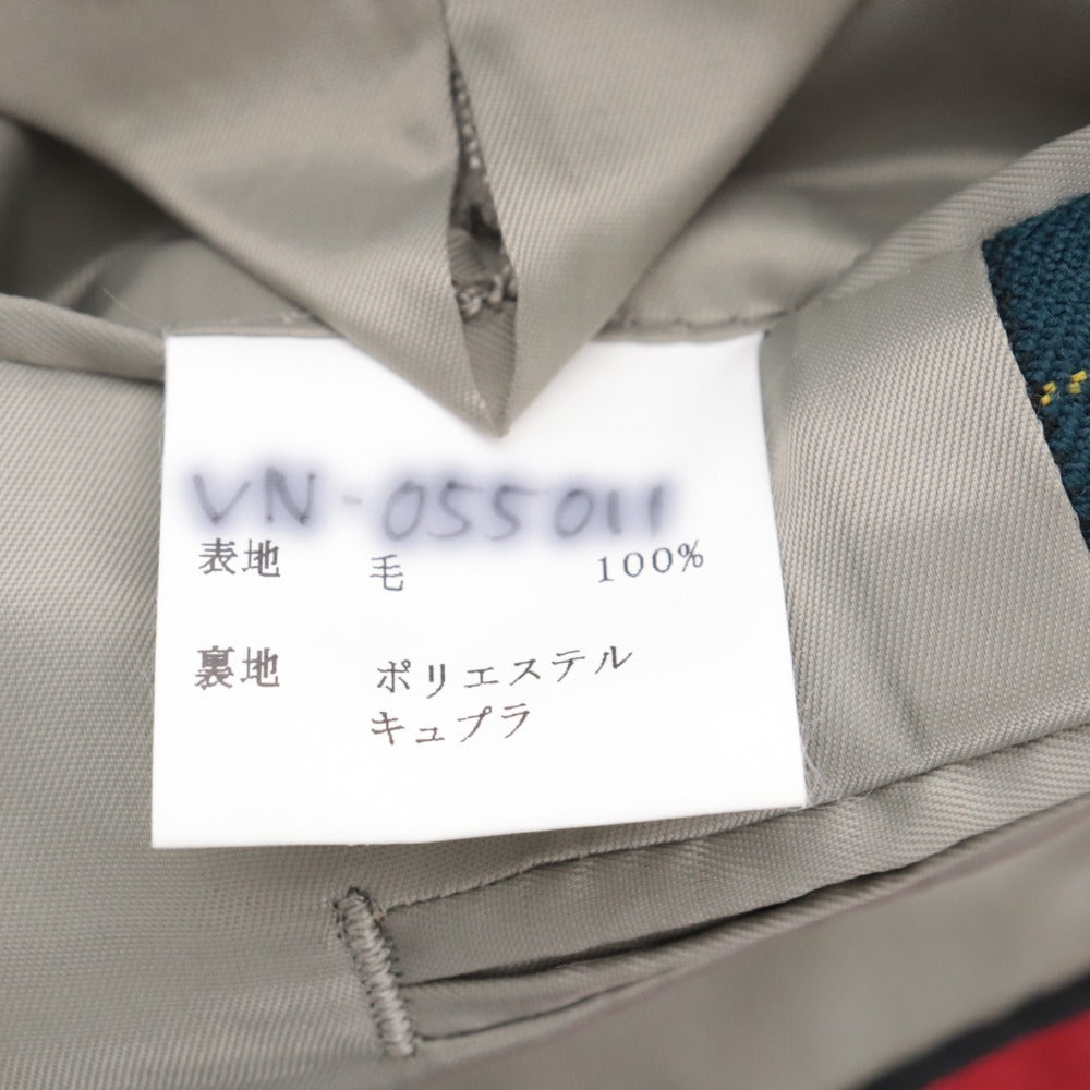 ■ ヴァンヂャケット テーラードジャケット アウター チェック 金ボタン メンズ AB3 グリーン系