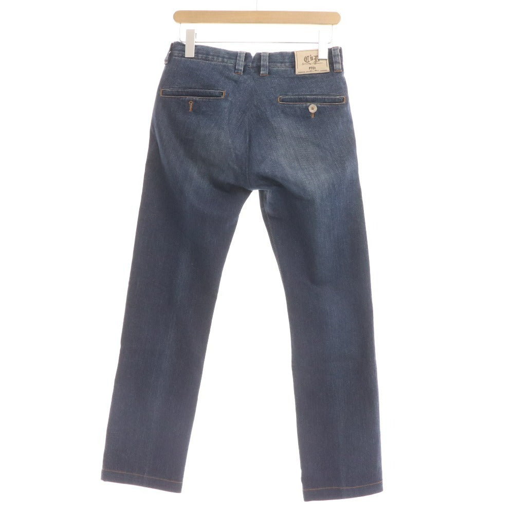 ■ ピーティーゼロウーノ ジーンズ パンツ ボトムス デニム ボタンフライ メンズ 44 インディゴブルー