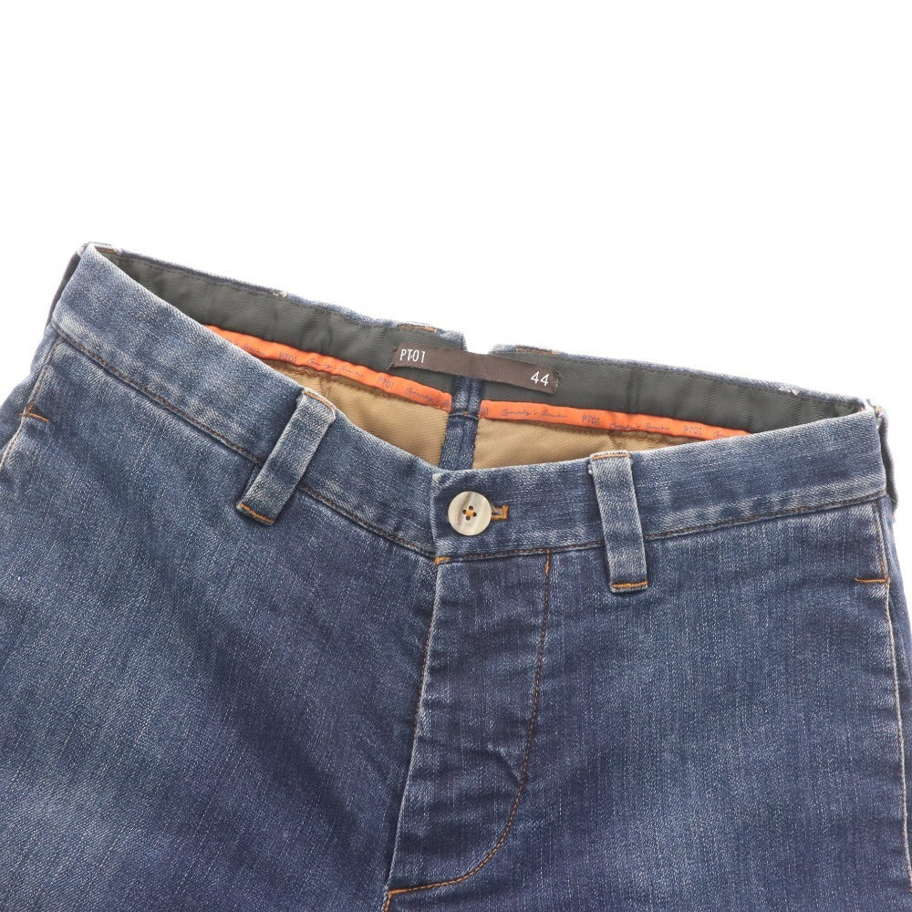 ■ ピーティーゼロウーノ ジーンズ パンツ ボトムス デニム ボタンフライ メンズ 44 インディゴブルー