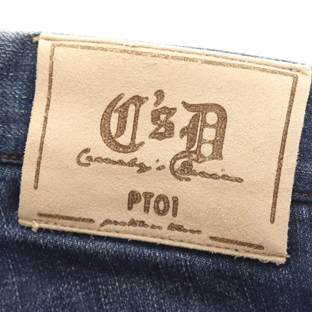 ■ ピーティーゼロウーノ ジーンズ パンツ ボトムス デニム ボタンフライ メンズ 44 インディゴブルー