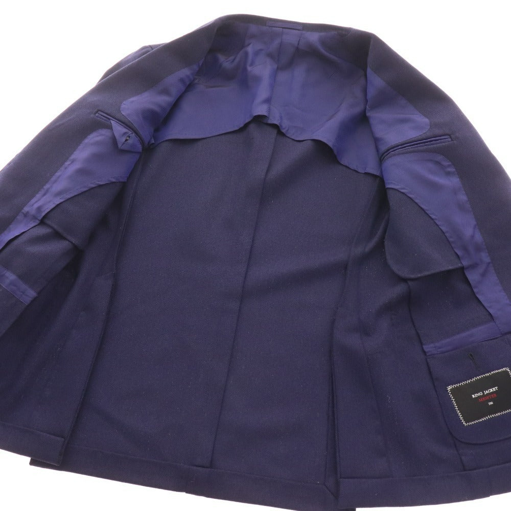 ■ Ring Jacket Meister 206 Tailored Jacket Outerwear Wool Men's Size 44 Navy