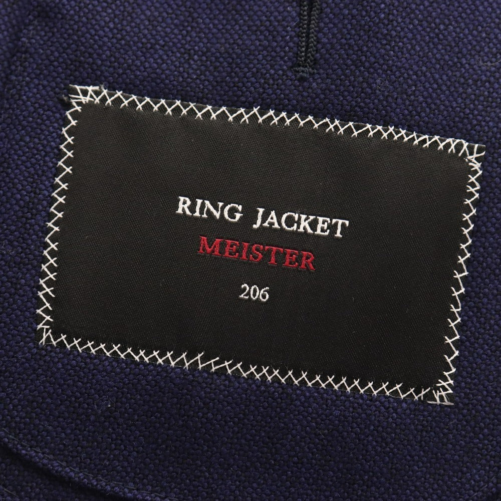 ■ Ring Jacket Meister 206 Tailored Jacket Outerwear Wool Men's Size 44 Navy