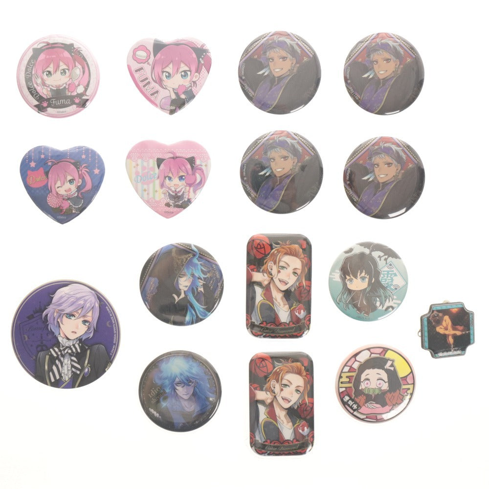■ BANDAI Ichiban Kuji Figures, Demon Slayer, Naruto, etc. Can Badges - Total 18 Items - Bulk Sale - Kyojuro Rengoku, Shikamaru Nara, Kazama Shirayuki, Twisted Wonderland